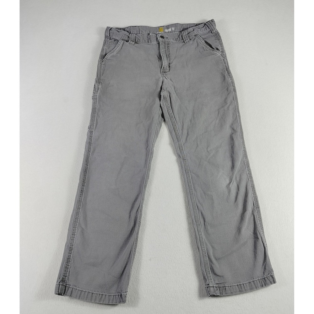 Carhartt Pants Men's 34x30 Relaxed Fit Workwear Utility Ripstop Distressed‎
